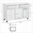 Printer Stand, Home Office Mobile Organizer with Storage, Lockable Drawer | Minimalist Snow White | 39.25”L x13.75”W x25.5”H | Particle Board