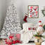 Arbre de Noël floqué avec support en métal-172380265-172380236