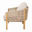 Fauteuil club d'extérieur en bois avec coussin-465557752