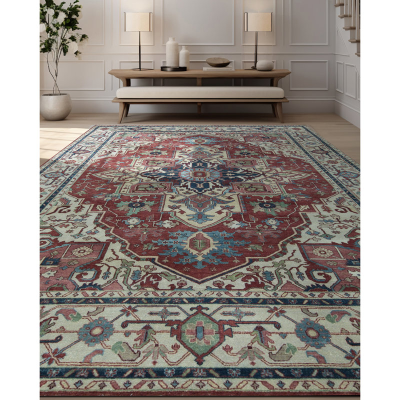 Wool Oriental Area Rug, Rectangle 8'11" x 11'11"