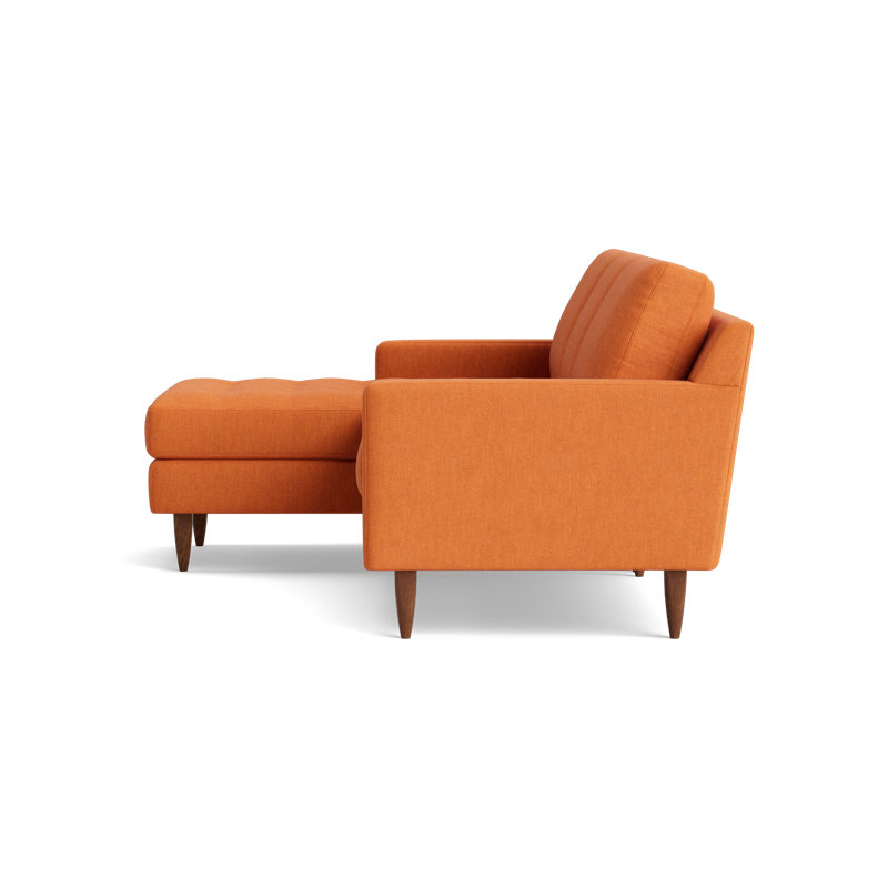 MCM Chaise Sectional, Left Hand Facing, Performance Weave - Carrot