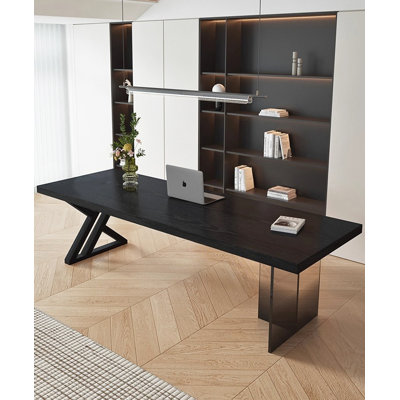 Italian minimalist solid wood desk