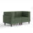 Upholstered Green Tufted Corduroy Modular Sofa with Pillow Back-627157613