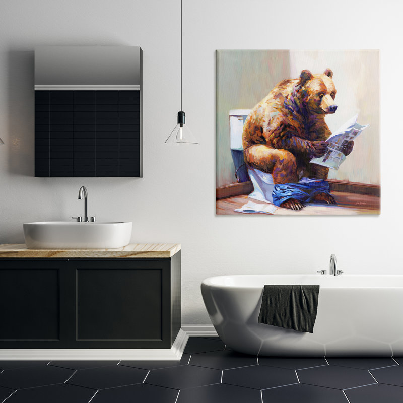 «Bath Bath Bear» par Leon Devenice, H 36 po x l 36 po