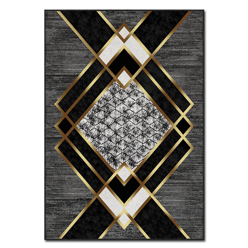 Luxurious Non-Slip Area Rug, 4.0 x 5.9 Feet, 100% Polyester, 740g/m² | Velvet Fabric with Digital Print | Easy-Clean Laminated Sponge Underside, Machine Washable | Perfect for Living Room, Bedroom & Home Decor