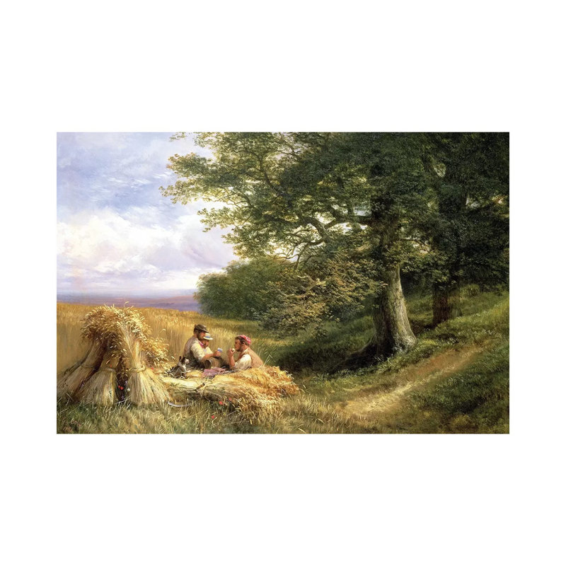 The Harvesters, 1881 by George Vicat Cole - Wrapped Canvas Print, 101.6 cm H x 66.04 cm W x 1.91 cm D