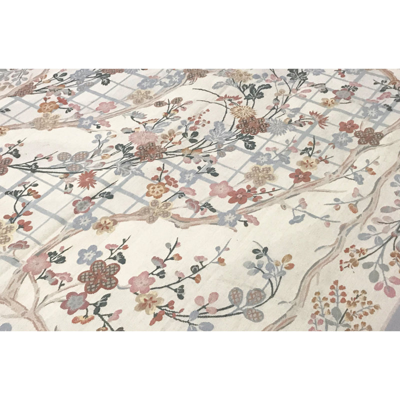 Aubusson Renaissance Wool Floral Area Rug