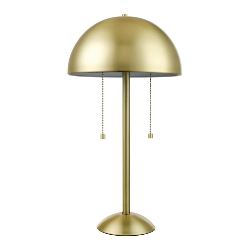 12976 Haydel 21 Inch 2 Light Table Lamp Matte Brass Double Pull Chain