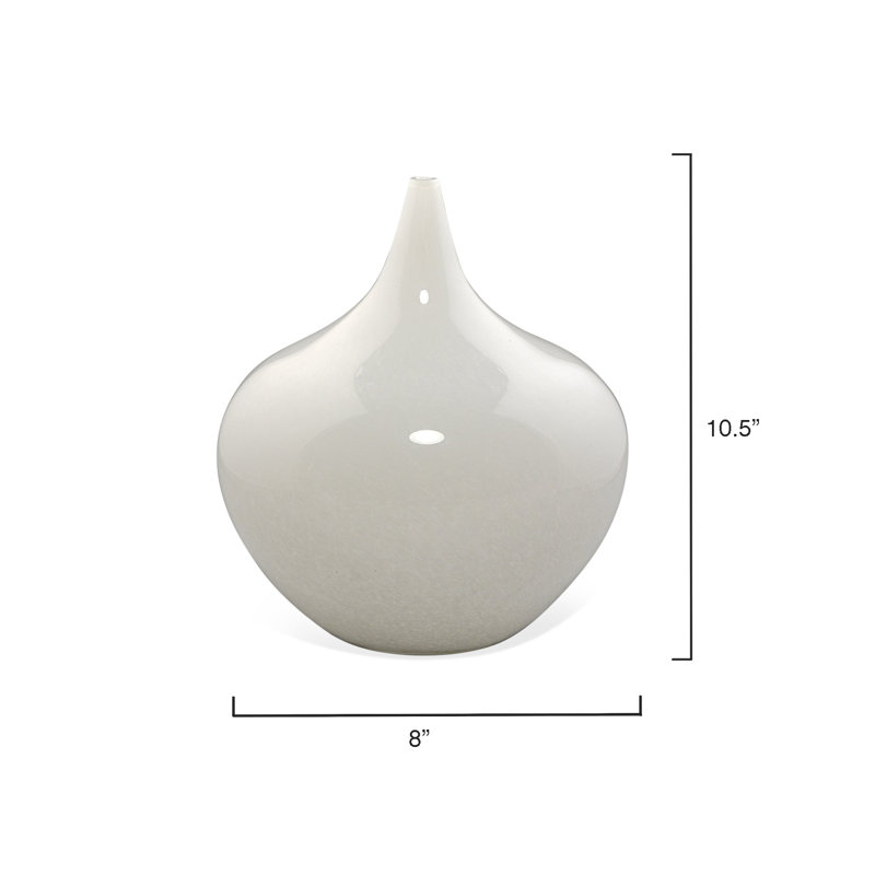 Nymph Handmade Glass Table Vase, White