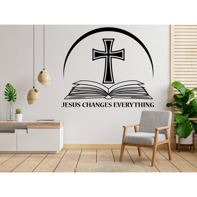 Jesus Changes Everything, Religious Wall Sign, Christian Wall Words, Church Sanctuary Wall Art, Church Wall Decor, Religious Wall Art 387RS