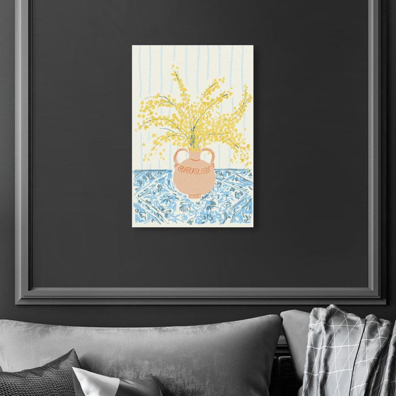 Sunny Flower Vase Print by Oliver Gal, 54"H x 36"W, Gallery Wrapped