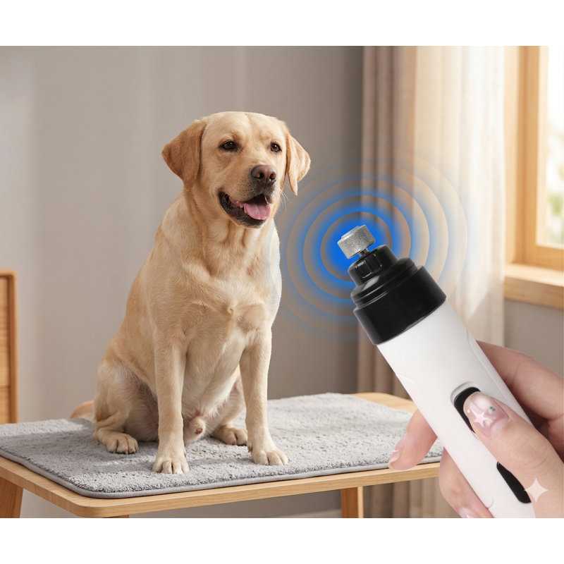 Meuleuse à clous silencieuse à 2 vitesses (Groom Pro), taille-bordure pour chien silencieux et rechargeable, meuleuse électrique douce pour chiens / chats de taille moyenne / petite
