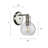 Oxa Spadaro 1 Light Brushed Nickel Indoor Wall Sconce 6"W