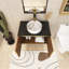 Meuble-lavabo mural simple 30 po avec comptoir en pierre frittée