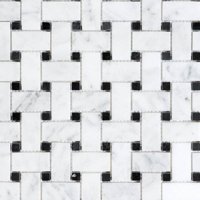 Carrara 1" x 2" Marble Mosaic Wall & Floor Tile