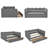 Full Size Cozy Gingham Daybed with Two Storage Drawers, Linen Fabric Sofa Bed with USB Port and Adorable Wave Shaped Design, for Bedroom or Living Room-224451064
