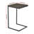 C-Shaped Sofa Side Table – Oak Finish, Black Metal Base, Small Movable Coffee Table For Living Room-1611118036