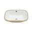 Lavabo de salle de bain encastré en céramique blanche avec trop-plein 22 po x 15 po