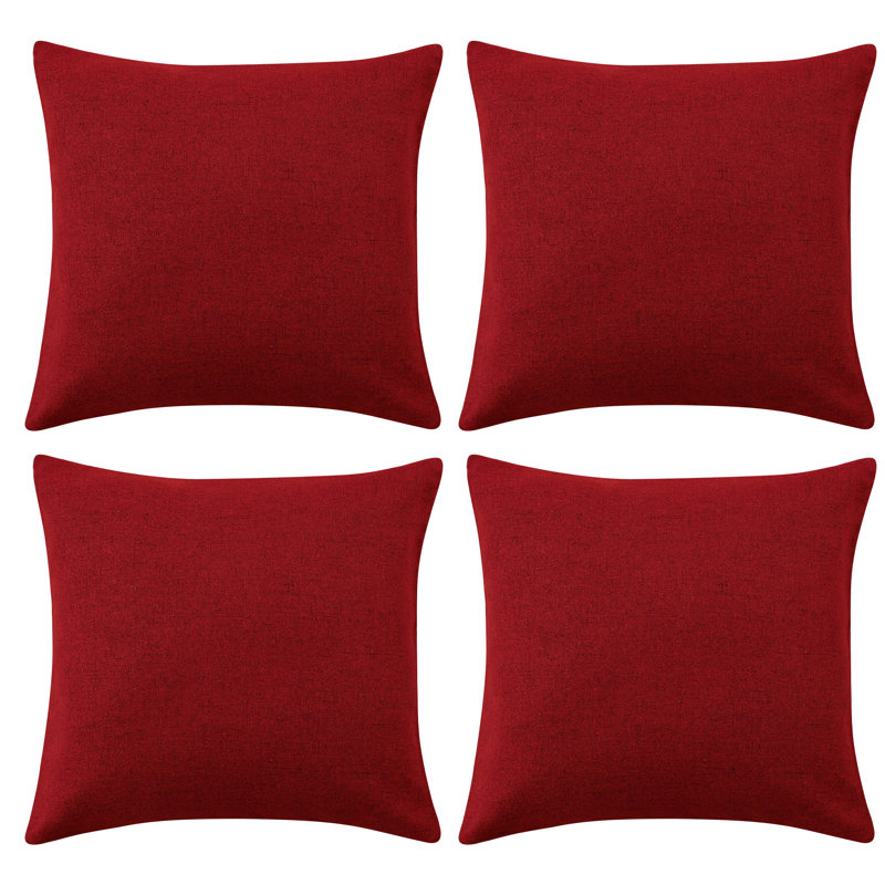  Square Pillow Cover, Red, 20" x 20"