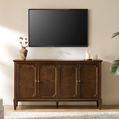 Buffet 4 portes avec tablettes réglables et gestion des câbles Kayte