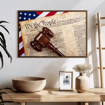Constitution With Wooden Gavel