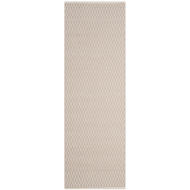 Bester Hand Woven Cotton Geometric Rug, Runner 2'3" x 6'