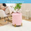 Repose-pieds rond en velours avec rangement-1855650668