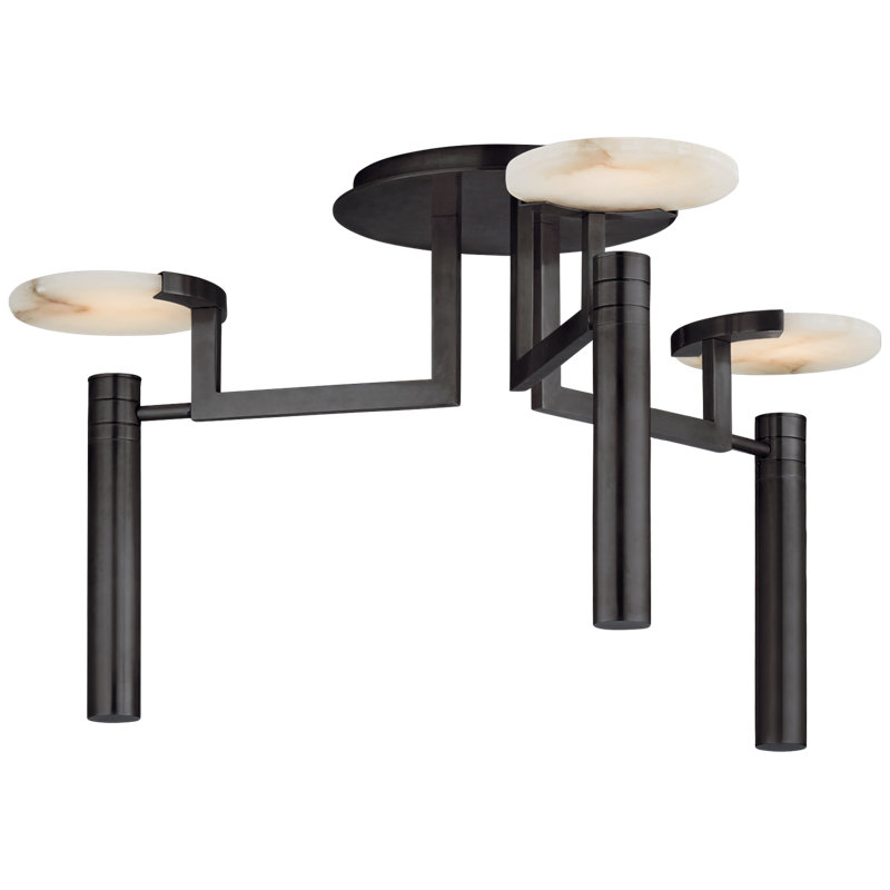 Kelly Wearstler Melange Large Floating Disc Semi-Flush Chandelier, Bronze