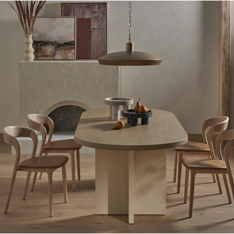 Kayla Leather Dining Chair, Sonoma Coco Top Grain Leather / Walnut