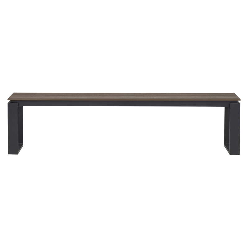 Kellen Powder Coated Aluminium Garden Bench, Brown