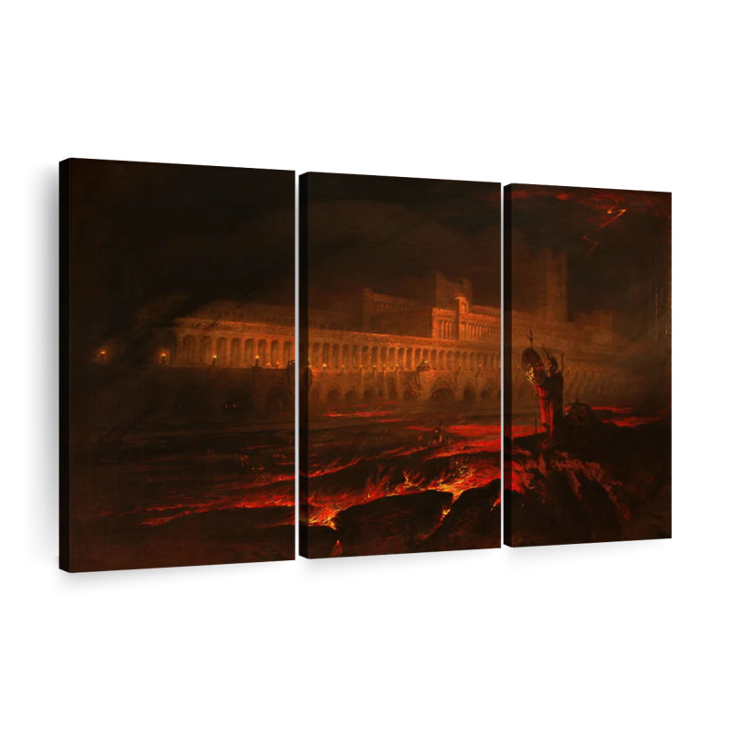 "Le Pandemonium" sur toile, H 42 po x l 65 po
