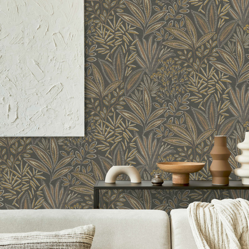 Cliffo 10.5m x 52cm Textured Non-Pasted Wallpaper Roll, Brown