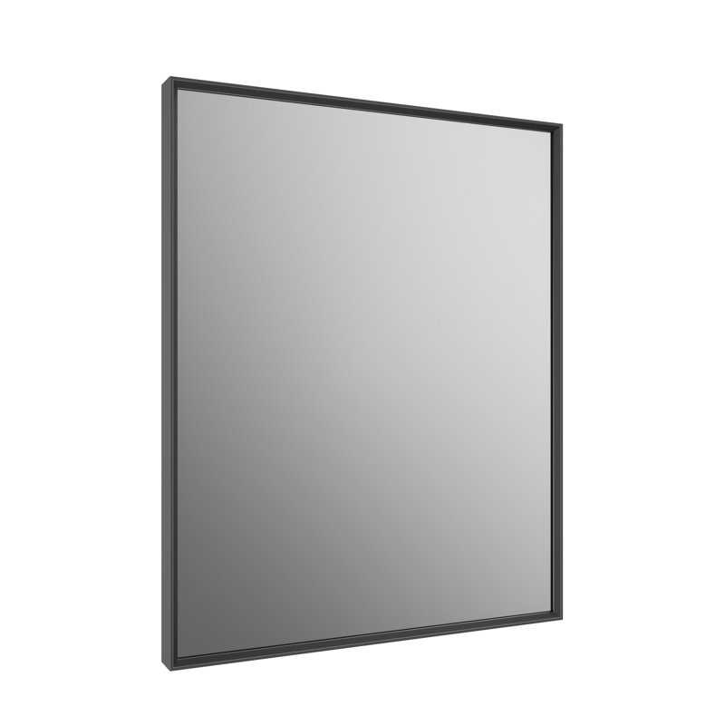 Miroir de salle de bain rectangulaire, Noir mat, 24 po x 30 po