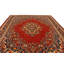 Tapis traditionnel semi-antique orange-rouge traditionnel 10 x 14