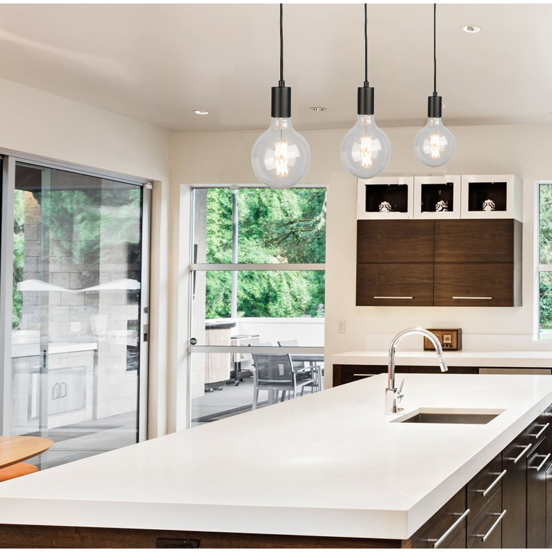 Nuccio 1 - Light Black Bulb Pendant