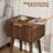 15.7" W Nightstand, Particleboard & MDF, Melamine & Vacuum Forming, 1 Drawer, High Leg (2 Pcs)-1709722085