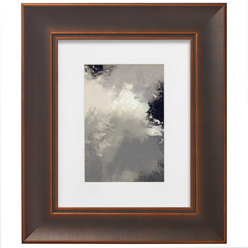 Cadre photo simple en bois Gumm, Bronze antique, 11 po x 17 po emmêlé à 8 po x 12 po
