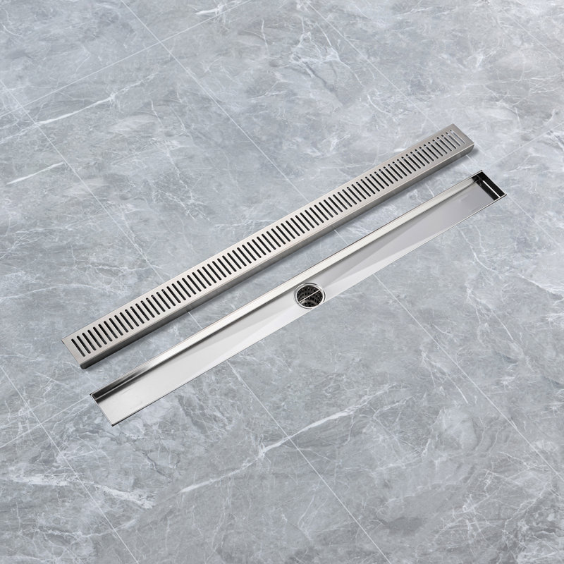 Grille linéaire l 32 po, Nickel brossé