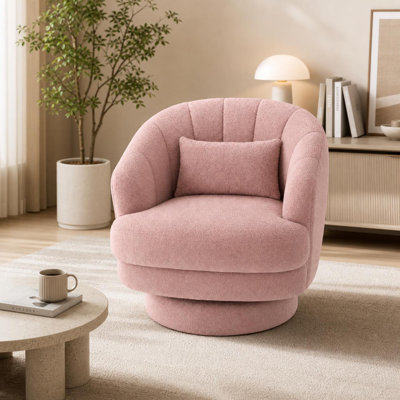 Fauteuil demi-tonneau pivotant à 360 ° Teddy