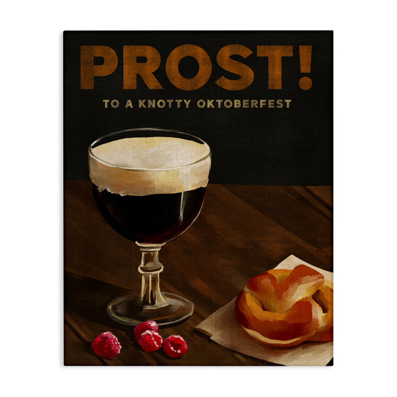 Art mural sur toile Prost Beer & Pretzel par The Whiskey Ginger, H 48 po x l 36 po