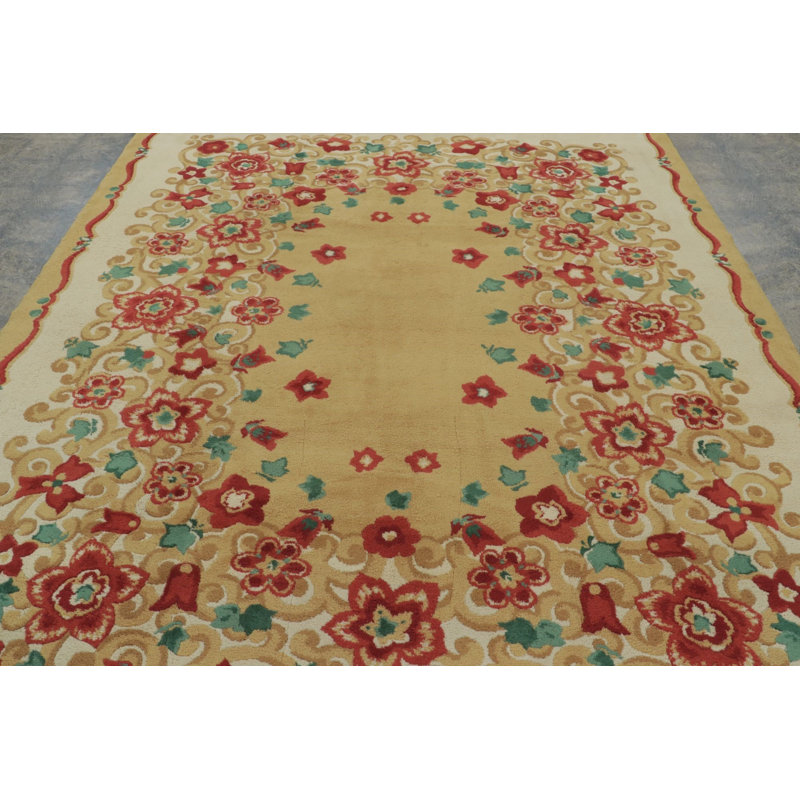 Art Deco One-of-a-Kind 8'0x10'5 Hand Knotted Area Rug