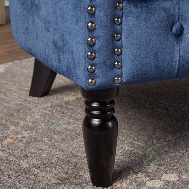 Charlotte 51.5'' Velvet Loveseat, Blue Velvet