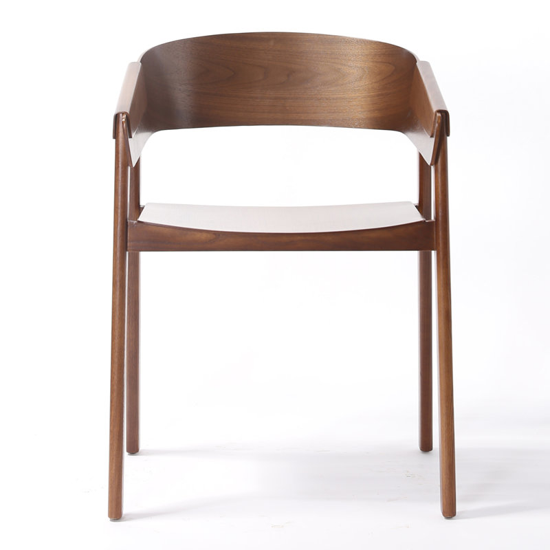Fauteuil à dossier en lattes Duxbury, Brun