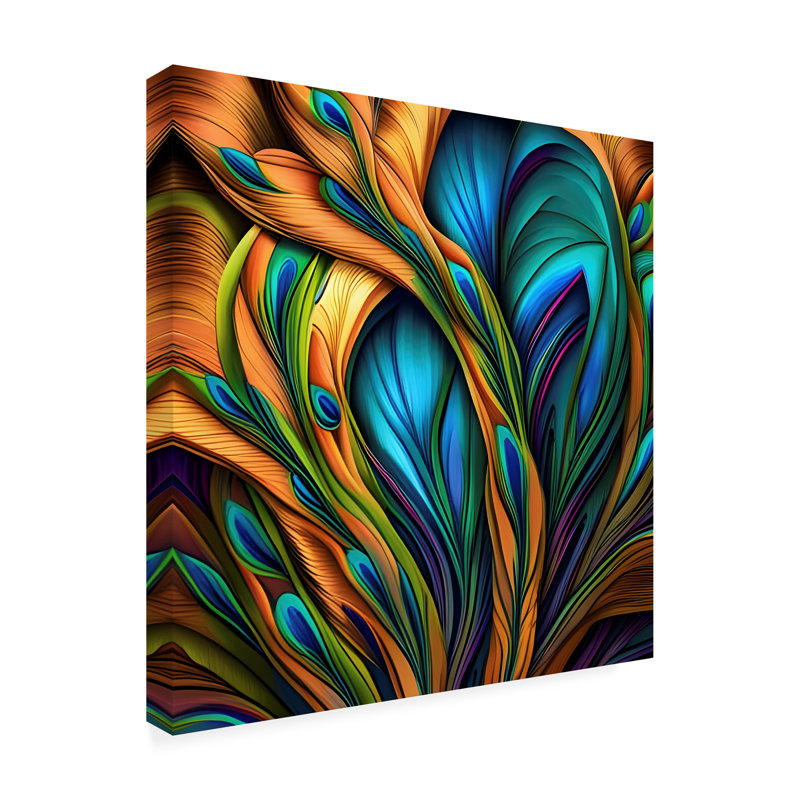 «Elidi Peacock», reproduction sur toile par Tina Lavoie, H 24 po x l 24 po x P 2 po