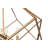 Gold Metal Geometric Caged 4 Light Room Chandelier with Link Style Chain