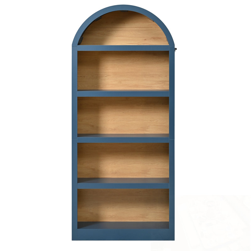 Yetta arquée avec tablettes ouvertes, Bleu