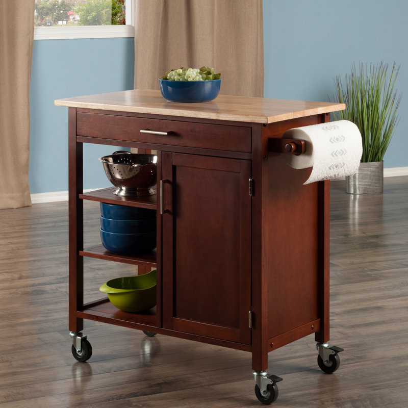 Elian Solid Wood Kitchen Cart