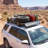 Heavy-Duty Universal Roof Cargo Basket, Black Steel Roof Rack with Tie-Down Straps for Camping & Travel-75074026