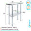 Table en acier inoxydable 14 po x 30 po