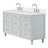 Ariel Monrow 67 Inch Double Oval Sink Bathroom Vanity With Pure White Quartz Countertop-105988668